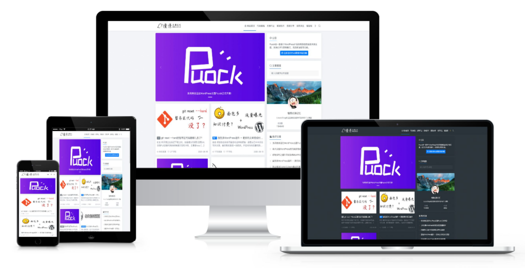 图片[1]-Puock主题:一款高颜值自适应的wordpress主题-零一物语