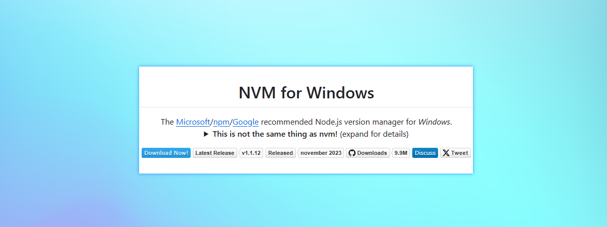 使用nvm管理不同版本的Nodejs-零一物语